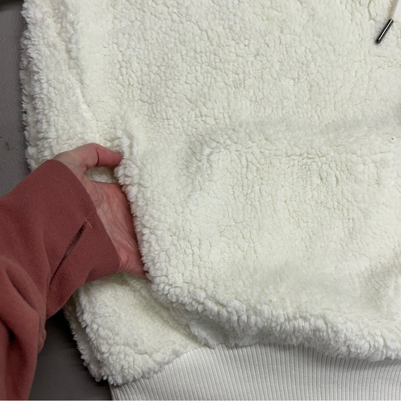 Sweaty Betty Sherpa Half Zip Sweatshirt Sweater SOFT Lily White Womens XS NWT - Picture 6 of 7